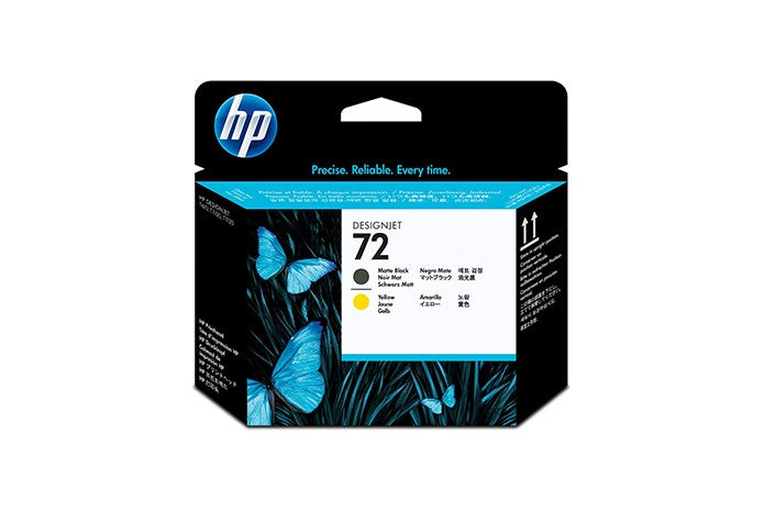 HP 72 Matte Black and Yellow DesignJet Printhead