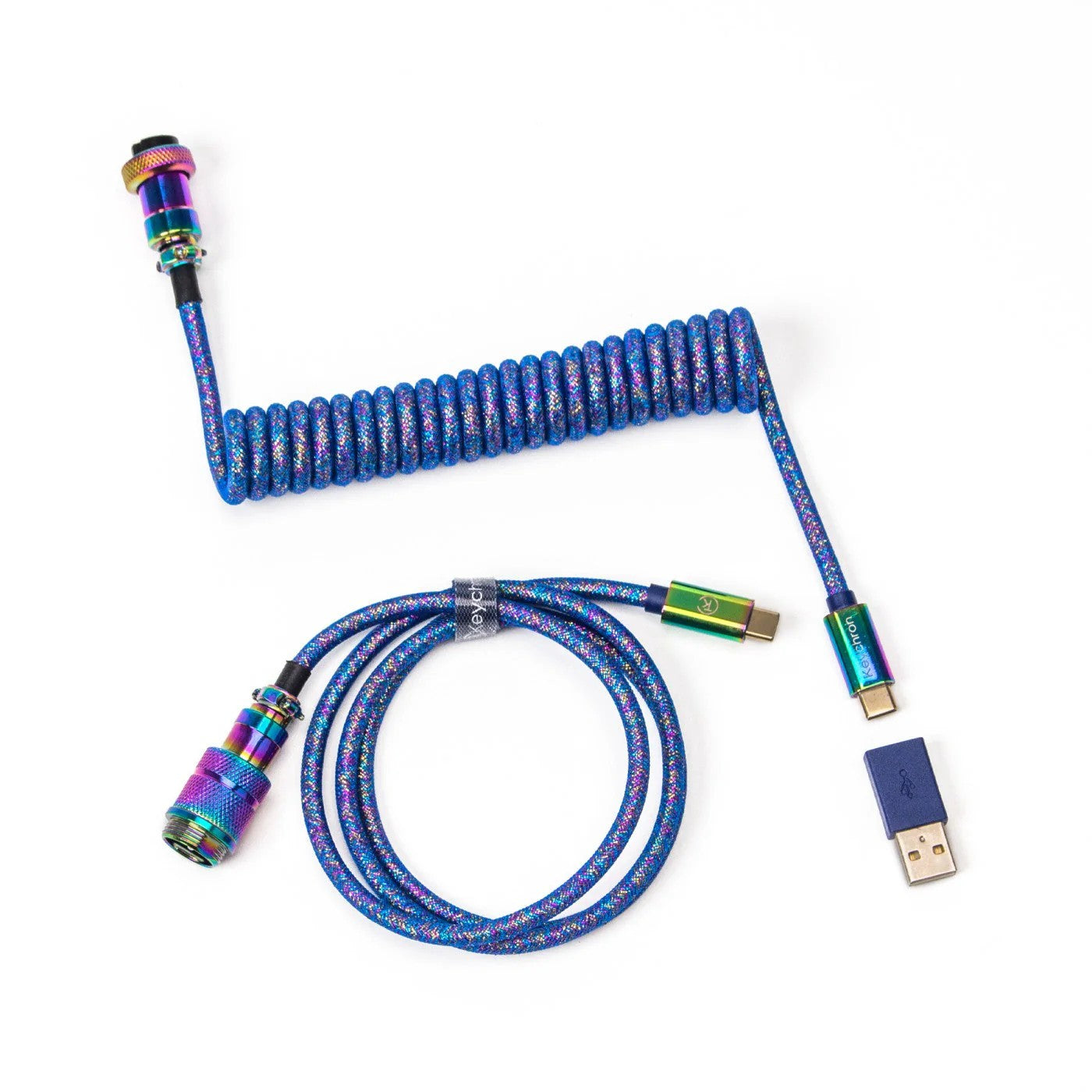 Cabel Type-A/Type-C Keychron Coiled Cable Blue