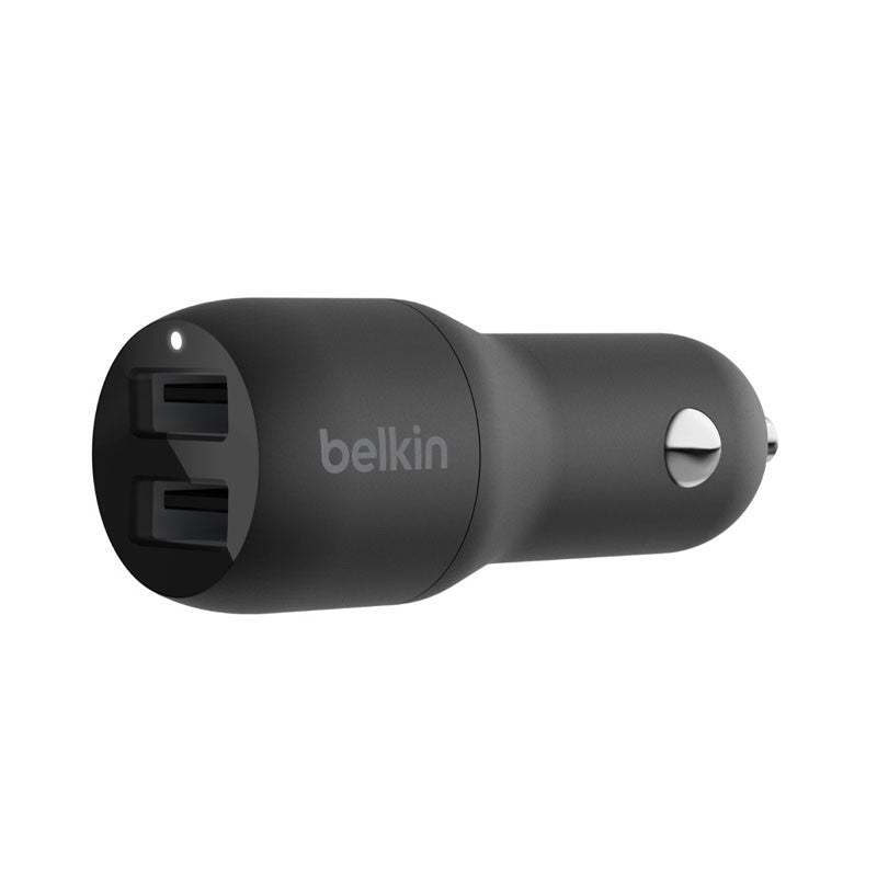 Belkin DUAL USB-A CAR CHARGER 12W X2, BLK