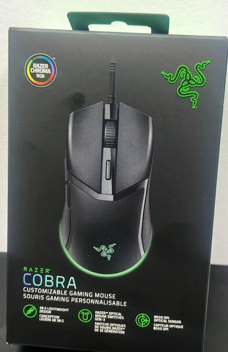 Razer Mouse Cobra, RGB, USB-A, black