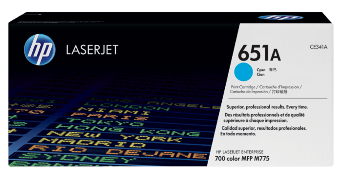 Color toner cartridge CE341A / 651A C (16000 p)