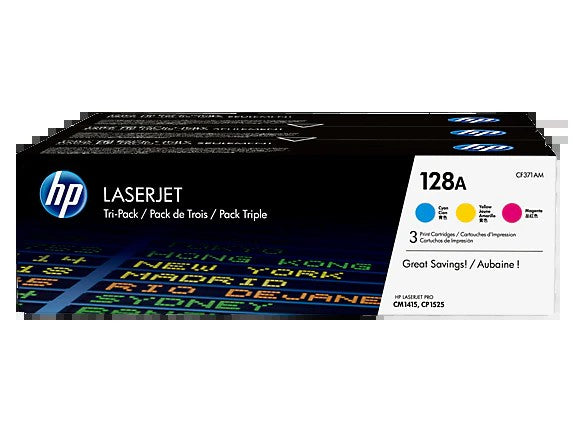 HP 304A 3-pack Cyan/Magenta/Yellow Original LaserJet Toner Cartridges