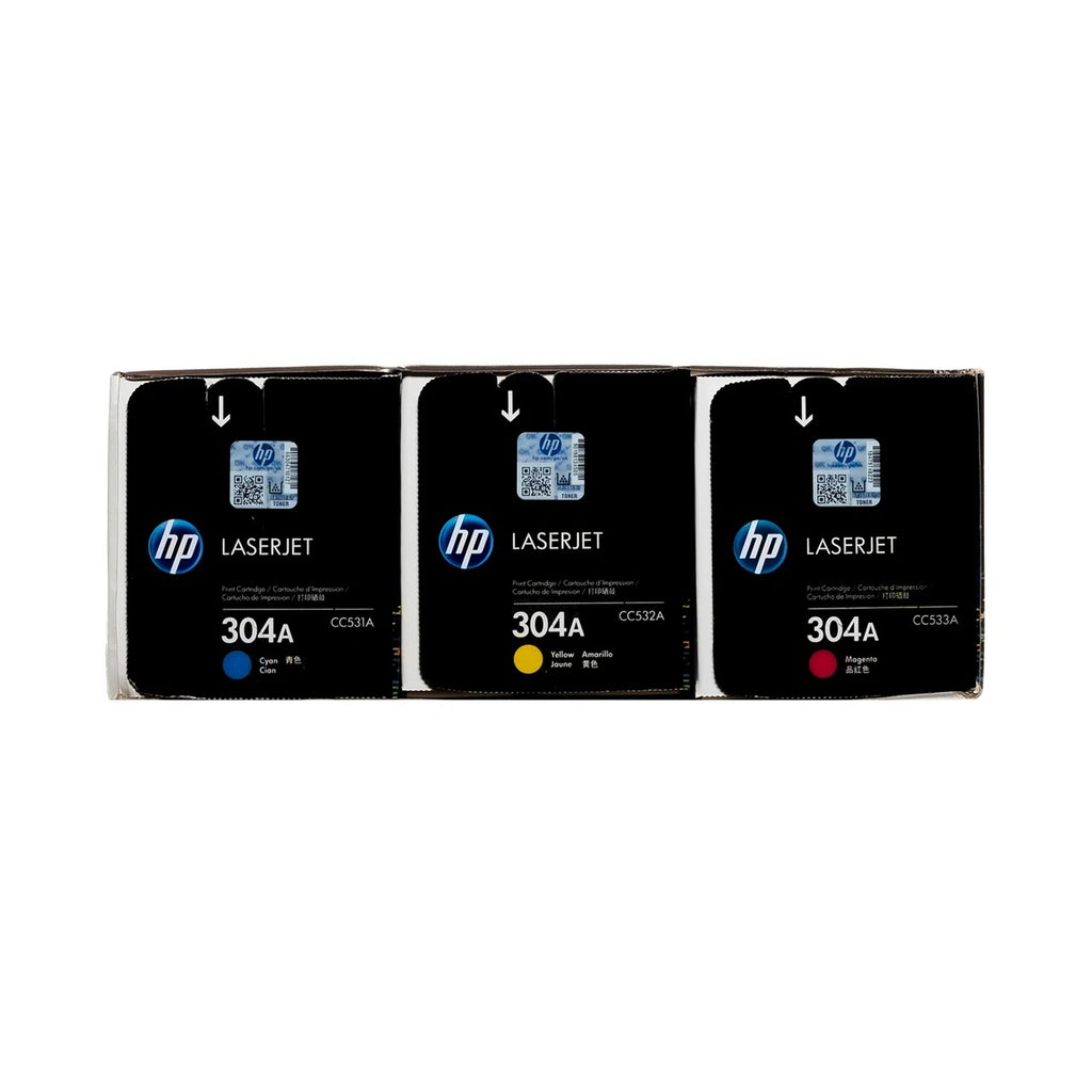 HP 304A 3-pack Cyan/Magenta/Yellow Original LaserJet Toner Cartridges