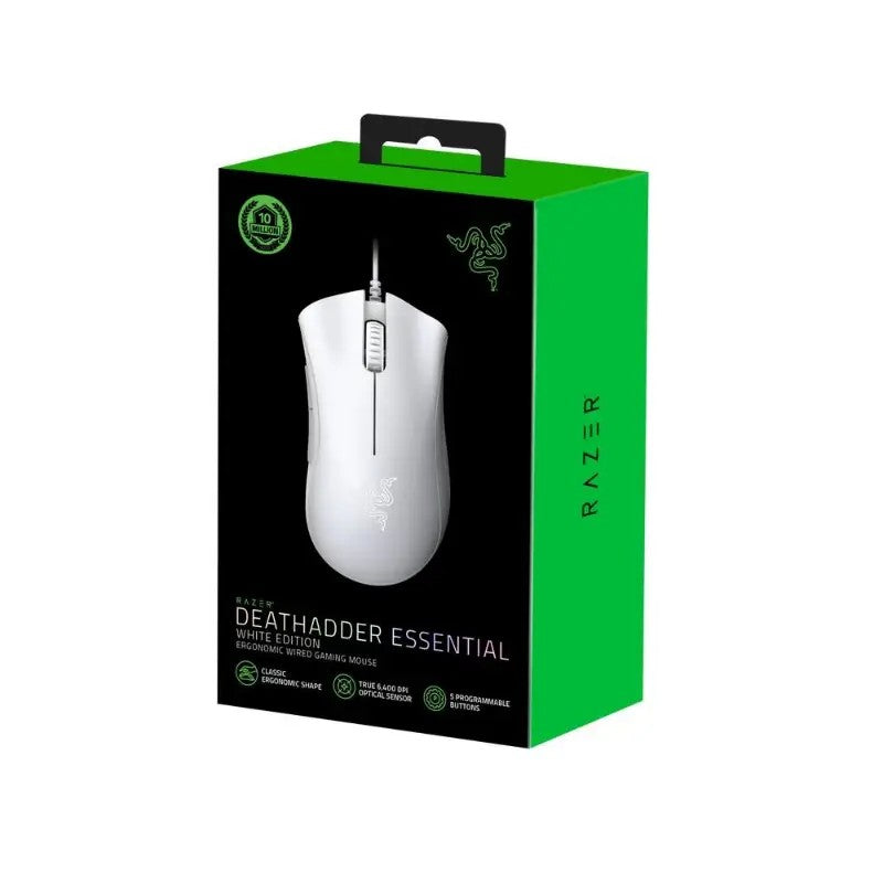 Razer Mouse DeathAdder Essential Ed., White LED, USB-A, white