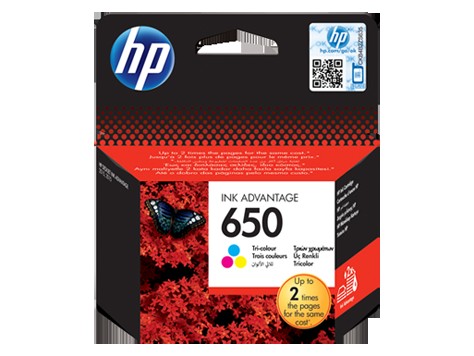 HP 650 Tri-color Original Ink Advantage Cartridge