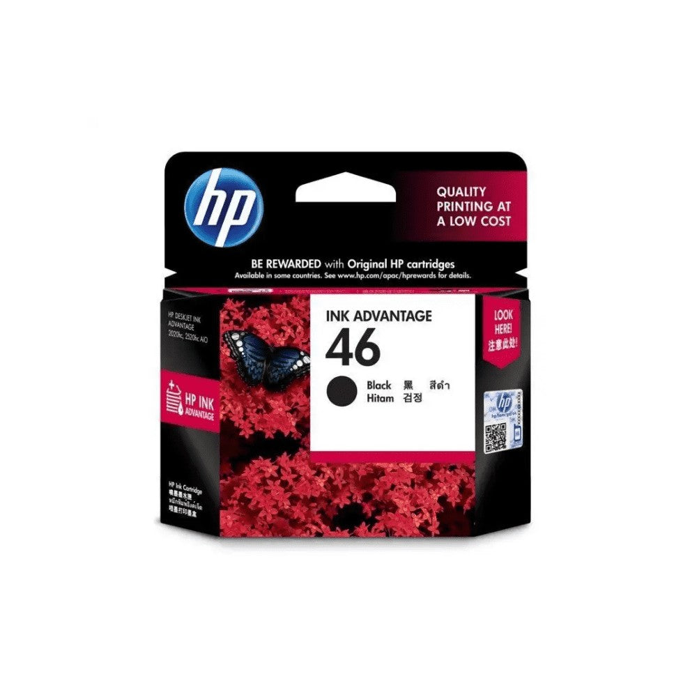 HP 46 Black Original Ink Advantage Cartridge