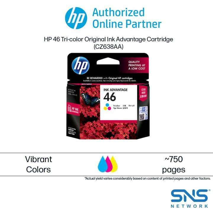 HP 46 Tri-color Original Ink Advantage Cartridge