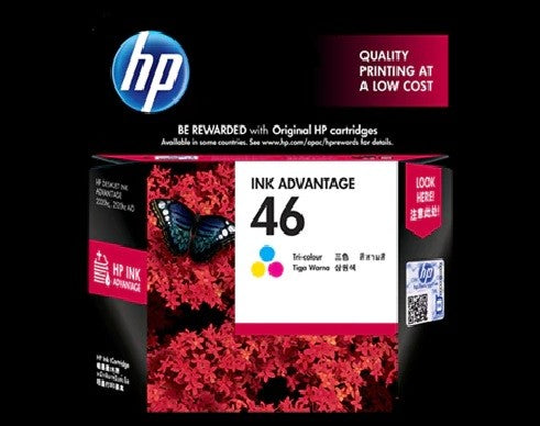HP 46 Tri-color Original Ink Advantage Cartridge