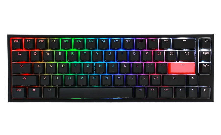 Ducky Keyboard One 2 SF, Cherry Silent Red, RGB LED, RU, Black-White