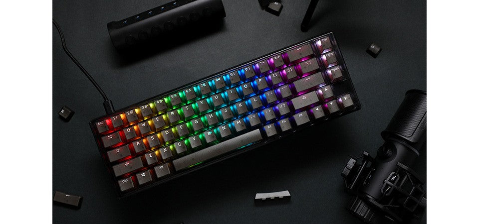 Ducky Keyboard One 2 SF, Cherry Silent Red, RGB LED, RU, Black-White