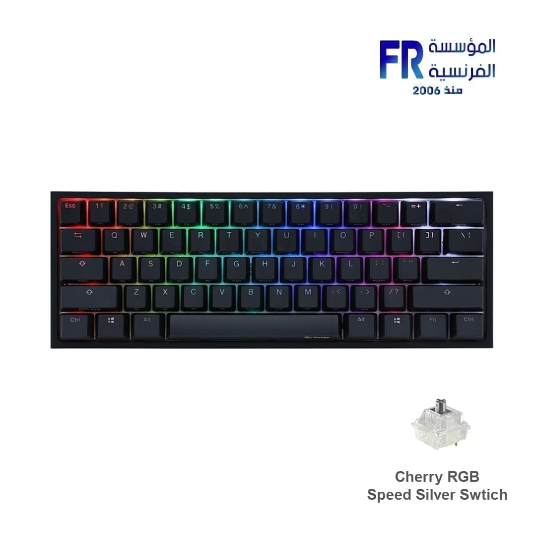 Keyboard Ducky One 2 Mini Cherry Speed Silver RGB LED UA/RU Black-White