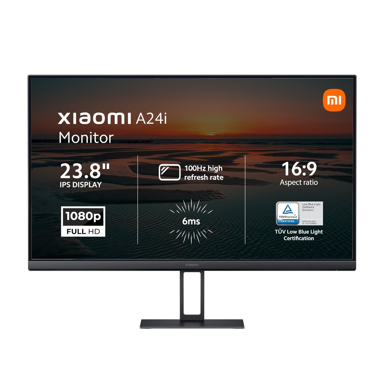 Xiaomi A24i EU / 23.8" / 1920x1080 / IPS / ZEROFRAME/ Ultra Slim 7.5mm / 178° -178° / 100Hz /DP 1.4/ HDMI / 250nits/ 99% sRGB / HDR10 / Cable inc. HDM