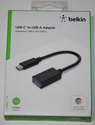 Belkin Adapter USB-C > USB-AF, 0.14m, black