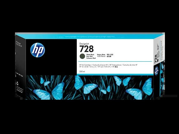 HP 728 300-ml Matte Black DesignJet Ink Cartridge