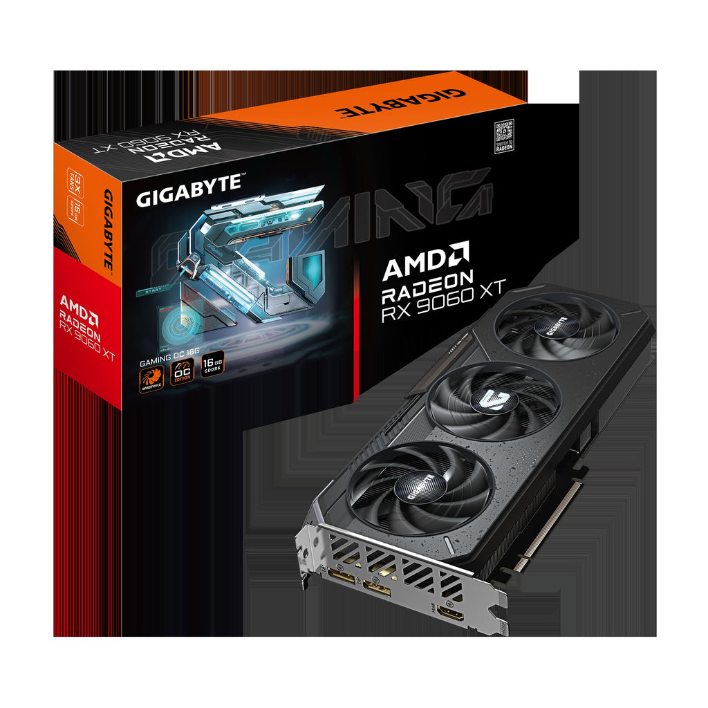 GIGABYTE Graphic Adapter Radeon 9060 XT 16GB GDDR6 OC ICE white
