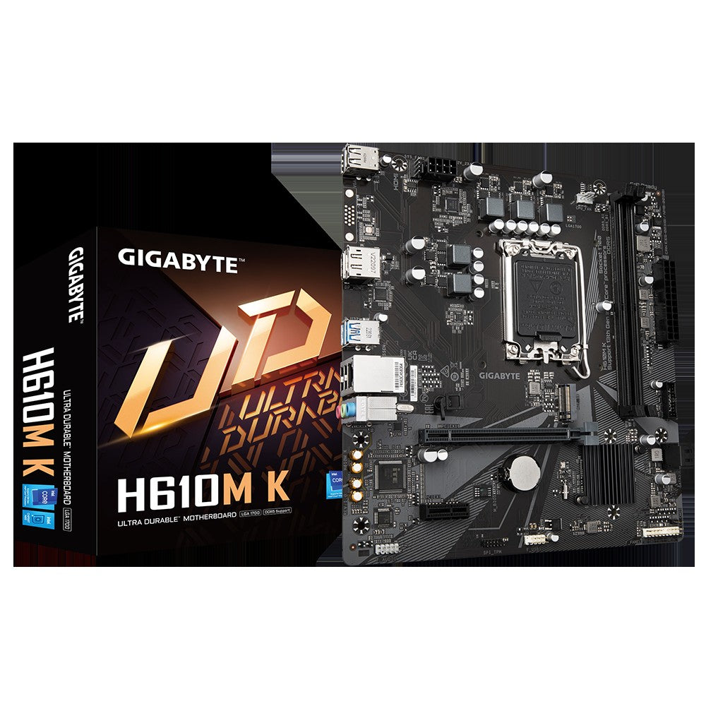 GIGABYTE Motherbard H610M K DDR4 s1700 H610 2xDDR4 M.2 HDMI mATX