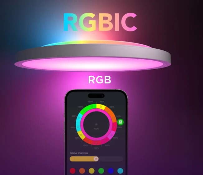 Govee H60A4 30cm Smart Square Ceiling Light, RGBWW + RGBIC, WI-FI/Bluetooth, білий