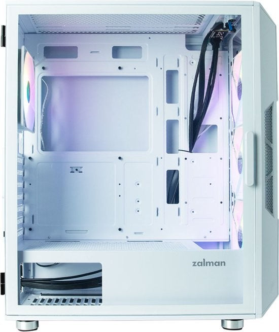 Zalman PC case I3 Neo ARGB without PSU, 2xUSB3.0, 1xUSB2.0, 4x120mm ARGB, VGA 355mm, LCS ready, TG Side Panel, ATX, white