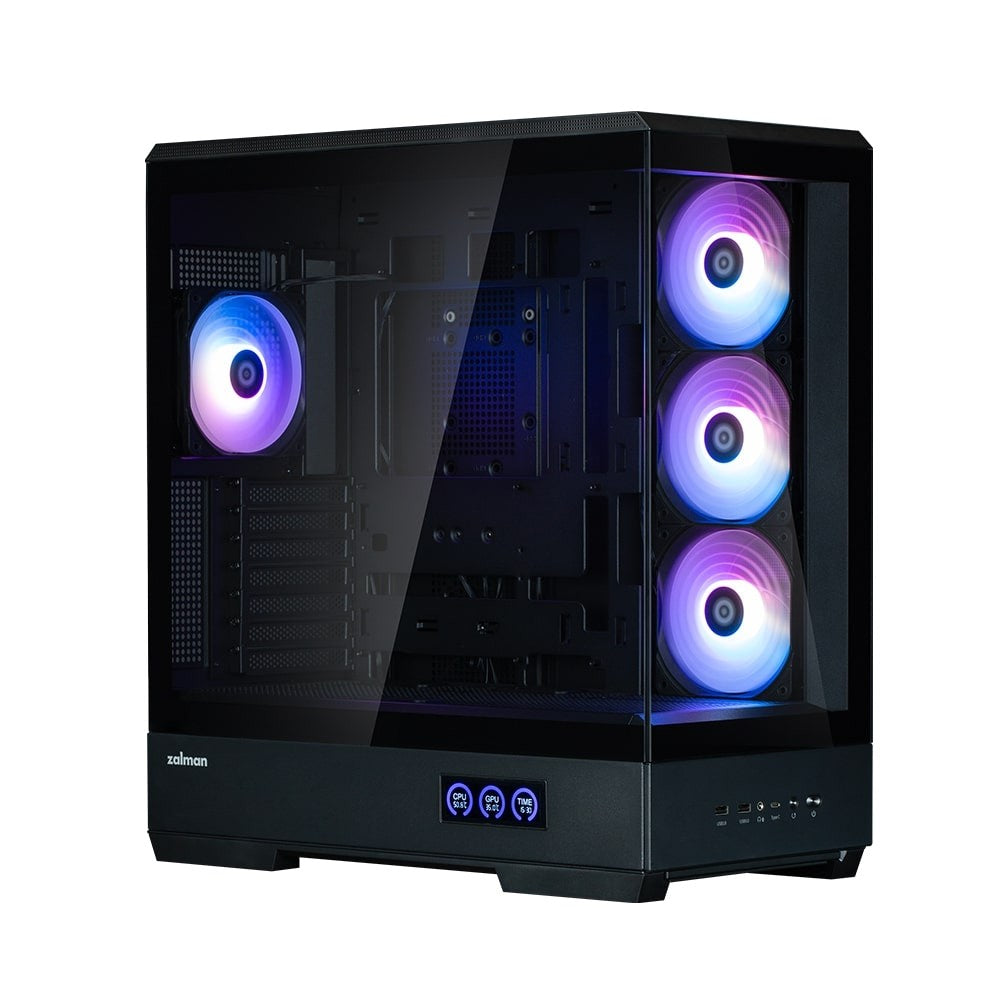 Zalman PC case I4 without PSU, 2xUSB3.0, 1xUSB2.0, 6x120mm white LED, VGA 320mm, LCS ready, Mesh Side/Front Panel, ATX, white