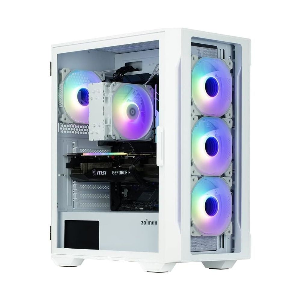 Zalman PC case I6 without PSU, 1xUSB3.0, 1xUSB2.0, 1xUSB Type-C, 4x140mm RGB, VGA 355mm, LCS ready, TG Side Panel, ATX, white