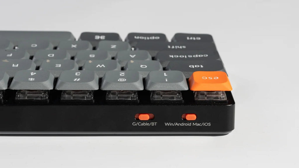 Mechanical keyboard Keychron K7 Max 84 keys, Gateron Red, WL/BT/USB-A, RGB, black