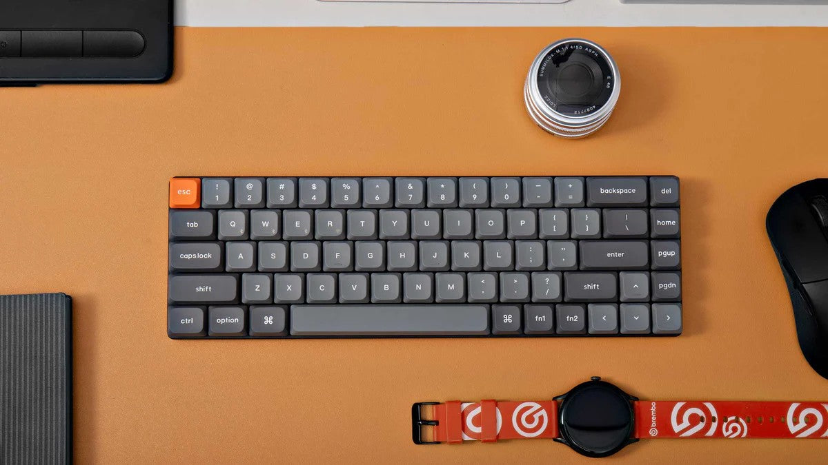 Mechanical keyboard Keychron K7 Max 84 keys, Gateron Brown, WL/BT/USB-A, RGB, black