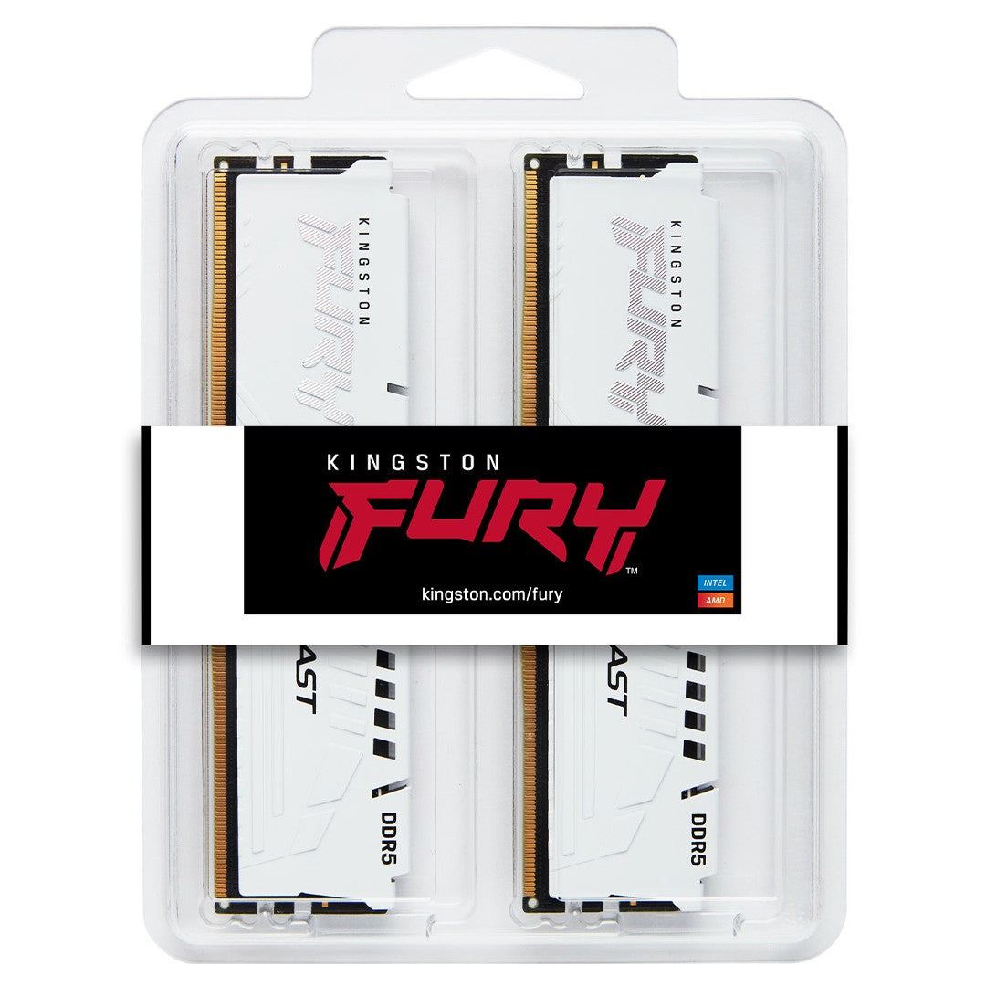 Kingston FURY White 32GB (16GB x 2 pcs) 5600MHz DDR5 DIMM CL36 1Rx8 2G x 64-Bit