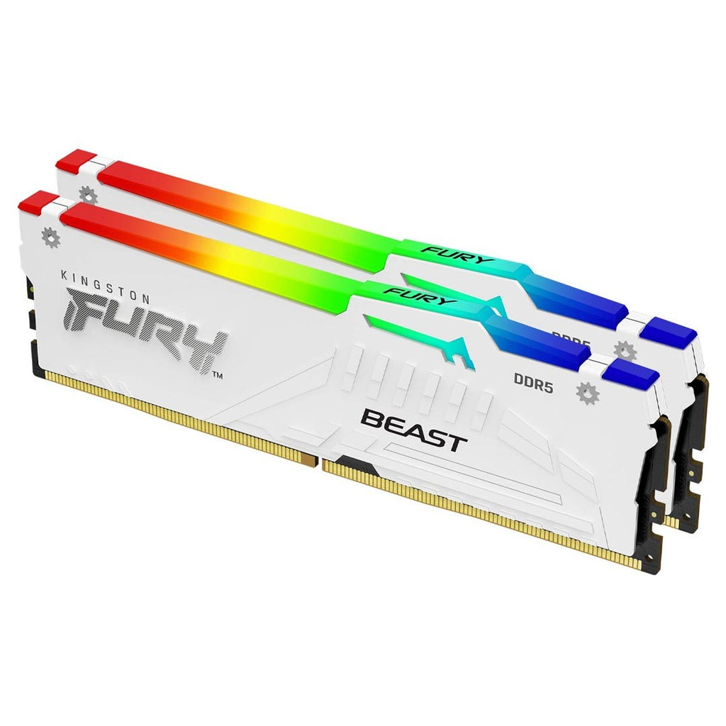 Kingston FURY (RGB) White 16GB 6400MHz DDR5 DIMM CL32 1Rx8 2G x 64-bit