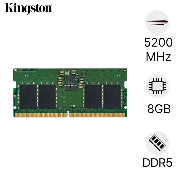 Kingston 8GB 5200MHz DDR5 SO-DIMM CL42 1Rx16 1G x 64-Bit
