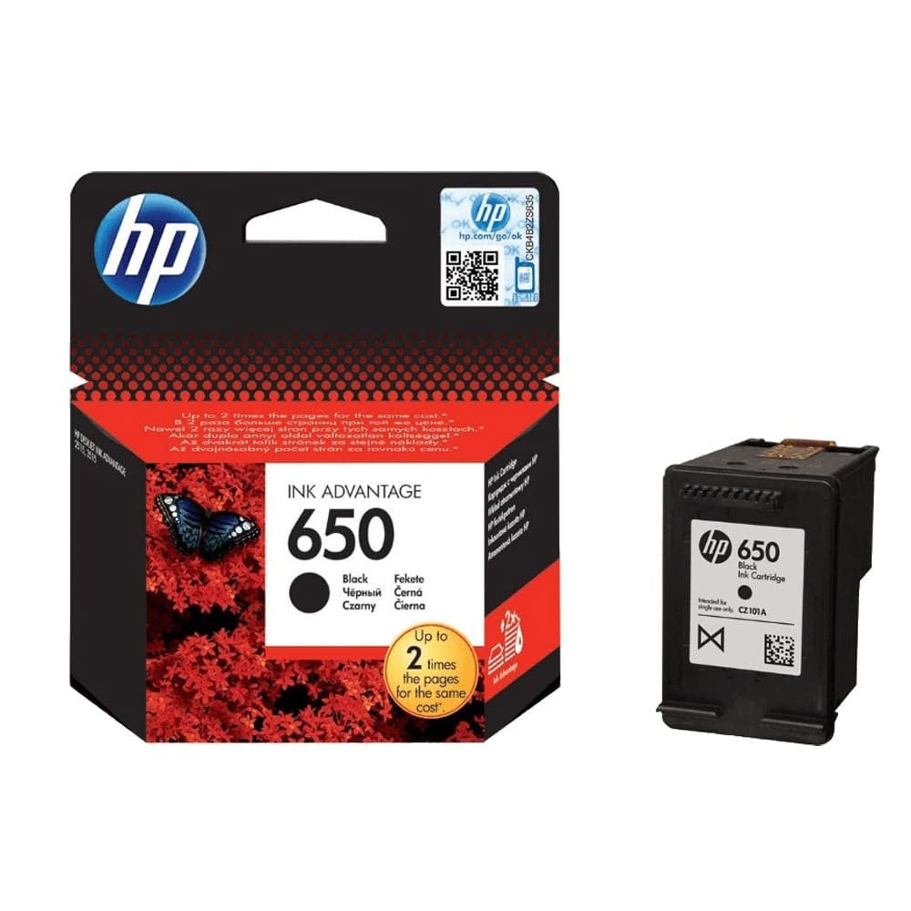 Ink cartridge HP 650 Black Original Ink Advantage Cartridge (CZ101AE)