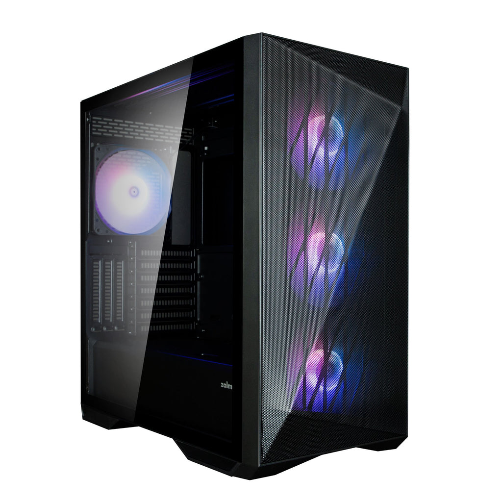 Zalman PC case N7 PLUS V2 without PSU, 1xUSB3.0, 2xUSB2.0, 6x120mm RGB Rainbow, 1x120mm, VGA 340mm, LCS ready, TG Side Panel, ATX, black