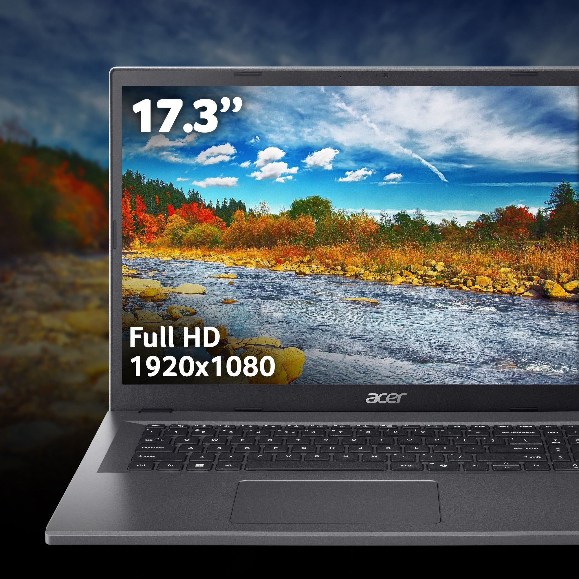 Acer Aspire Go 17 / AG17-31P / 17.3" FHD IPS slim bezel /Intel® Core™ 3 N355 Octa-core (8 Core) / 16 GB LPDDR5 / 512GB PCIe NVMe SSD/ 53 Wh Lithium /