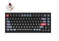 Keychron Q1 QMK Custom HotSwappable Gateron Phantom Brown Switch Mechanical Keyboard Full Assembled Carbon Black RGB with Knob Russian Layout