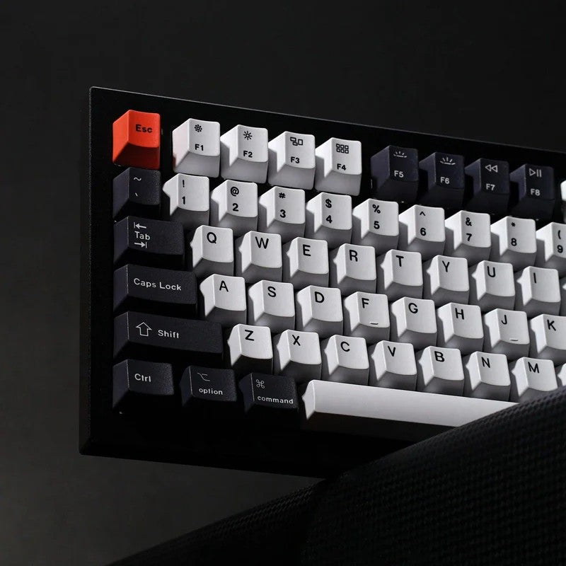 Keychron Q1 QMK Custom HotSwappable Gateron Phantom Brown Switch Mechanical Keyboard Full Assembled Carbon Black RGB with Knob Russian Layout