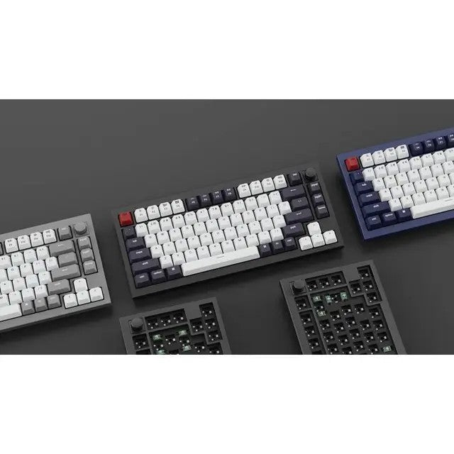 Keyboard mechanical Keychron Q1 75Key, Gateron Phantom Blue, Hot-Swap, QMK, Knob, USB-A, EN, RGB