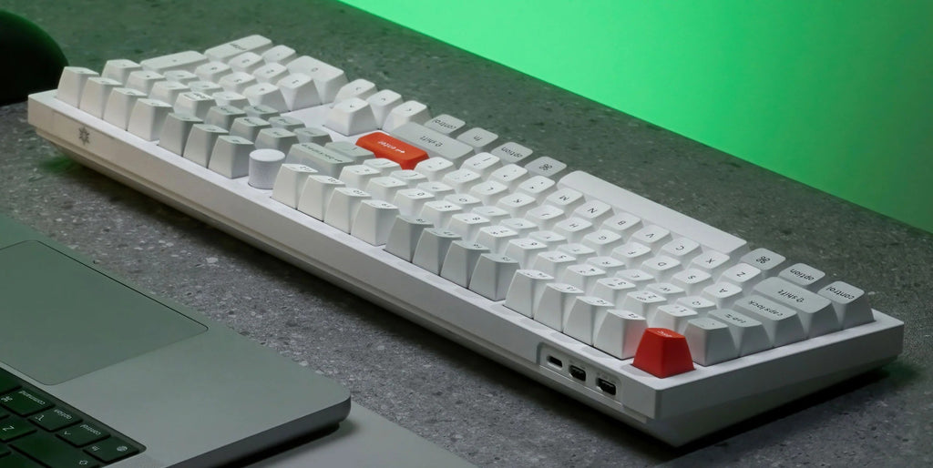 Keyboard mechanical Keychron Q6 104Key, Gateron G PRO Red, Hot-Swap, QMK, Knob, USB-A, EN, RGB, Чорний
