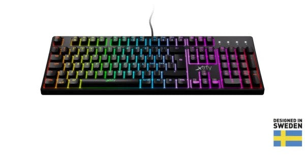 Keyboard mechanical Xtrfy K4 104Key, Kailh Red, USB-A, EN/RU, RGB, Чорний