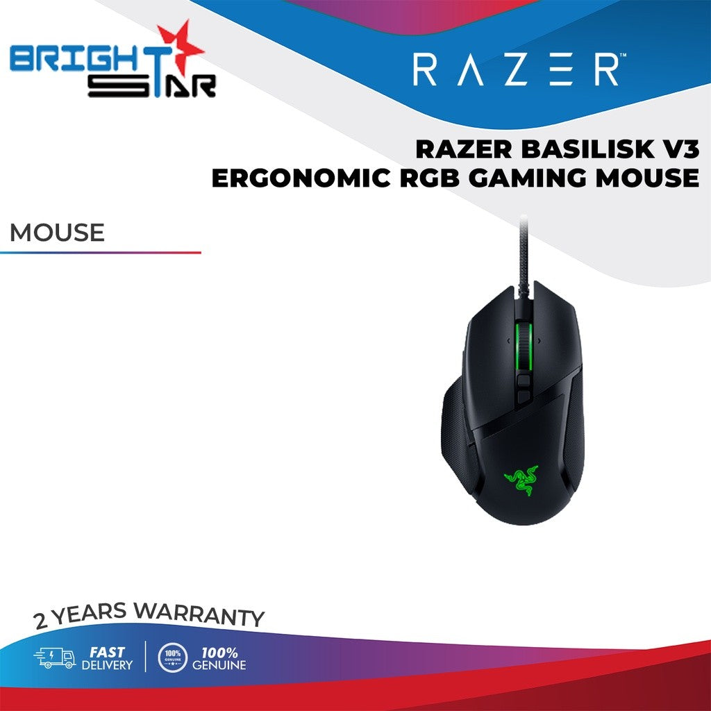 Razer Mouse Basilisk V3, RGB, USB-A, black