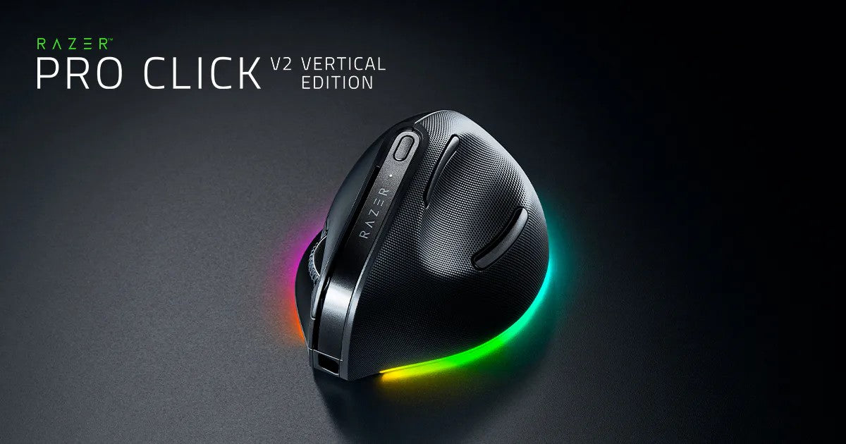 Razer Mouse Pro Click V2, USB-A/WL/BT, Vertical Ed., black
