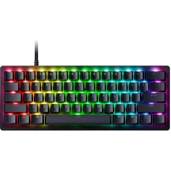 Razer Keyboard mechanical Huntsman Mini 61key, Red Switch, USB-A, EN, RGB, black