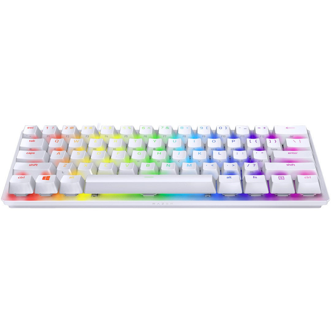 Razer Keyboard Huntsman Mini Mercury Ed. RGB 61key Purple Switch USB EN White