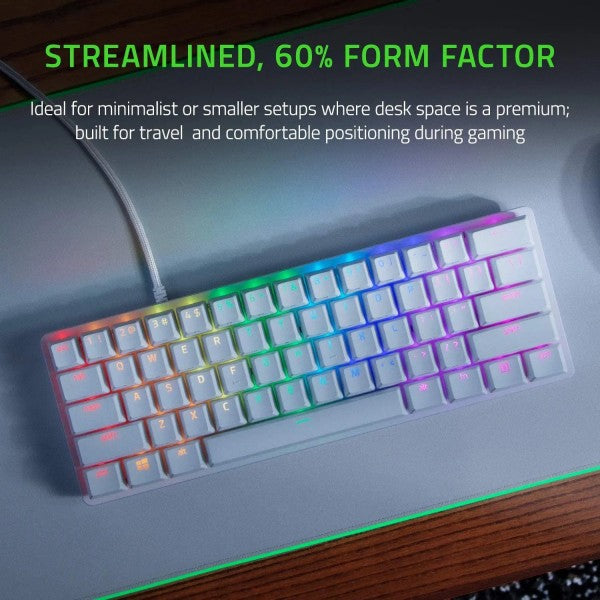 Razer Gaming Keyboard Huntsman Mini Mercury Ed. Red Switch USB RU RGB, White