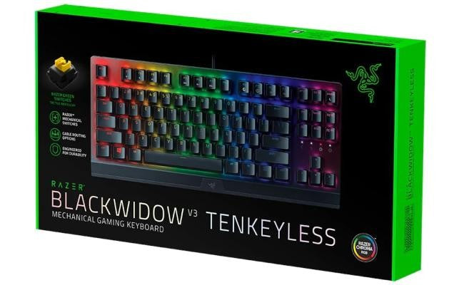 Razer Keyboard BlackWidow V3 TKL RGB 94key Green Switch USB EN Black
