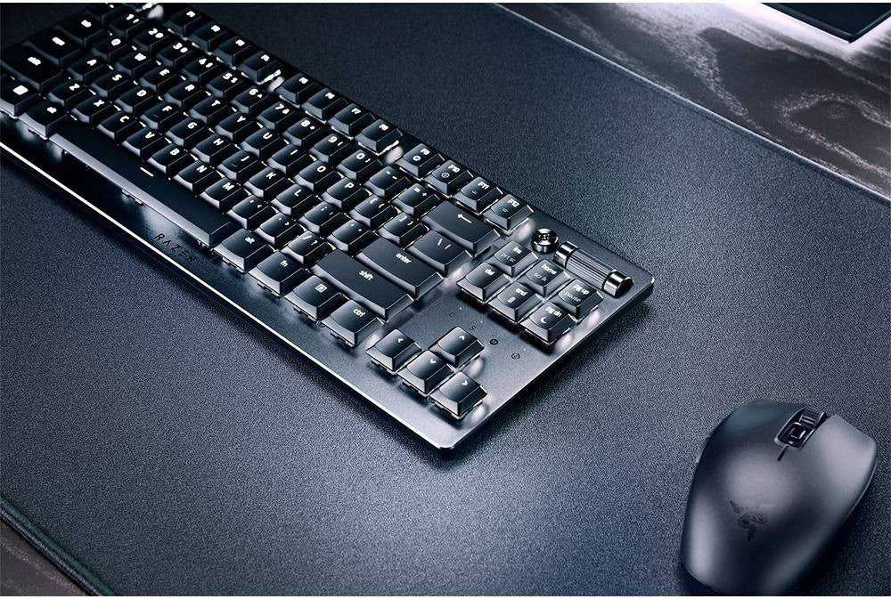 Razer Keyboard DeathStalker V2 Pro TKL RGB 84key Red Switch USB/WL/BT EN, black