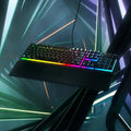 Razer Keyboard mechanical Ornata V3 104key, Mecha-Membrane Switch, USB-A, EN/RU, RGB, black