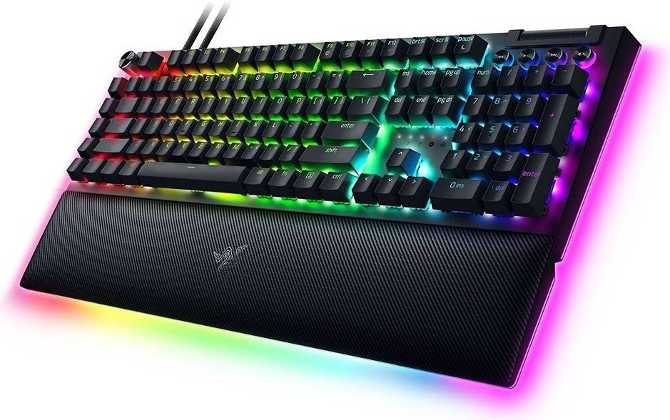 Razer Keyboard mechanical BlackWidow V4 Pro 104key Yellow Switch, USB-A, EN, RGB, black
