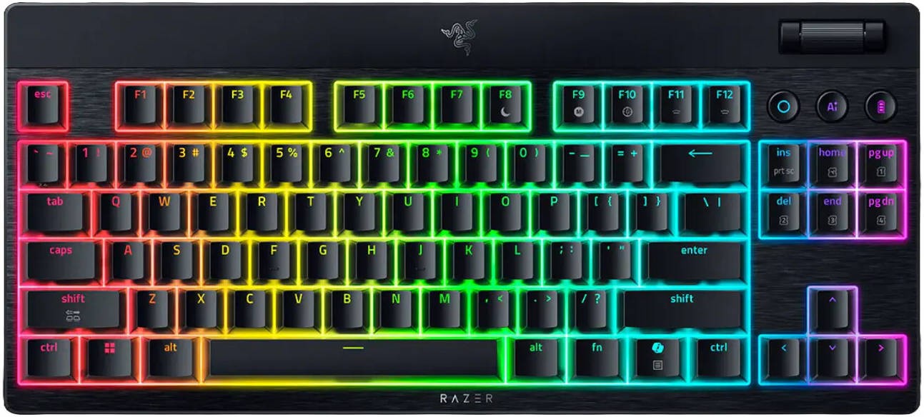 Razer Keyboard mechanical BlackWidow V4, 114key, Yellow Switch, USB-A, EN, RGB, black