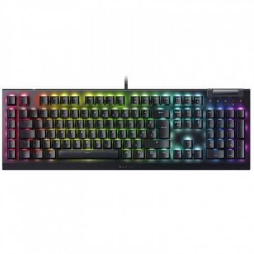 Razer Keyboard mechanical BlackWidow V4 X 110key, Green Switch, USB-A, EN/RU, RGB, black