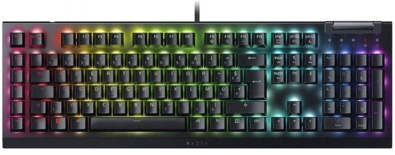 Razer Keyboard mechanical BlackWidow V4 X, 110key, Yellow Switch, USB-A, EN/RU, RGB, black