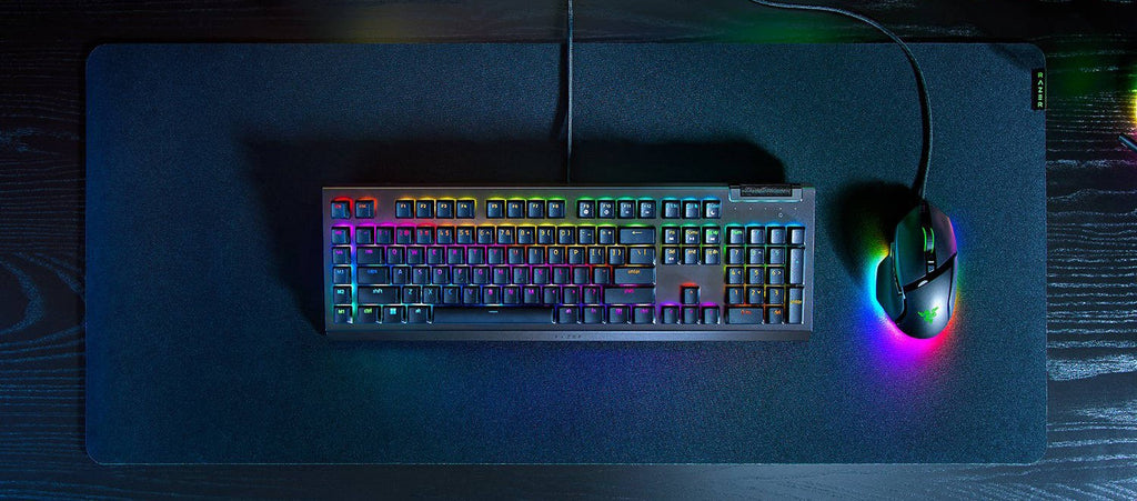 Razer Keyboard mechanical BlackWidow V4 X, 110key, Yellow Switch, USB-A, EN/RU, RGB, black